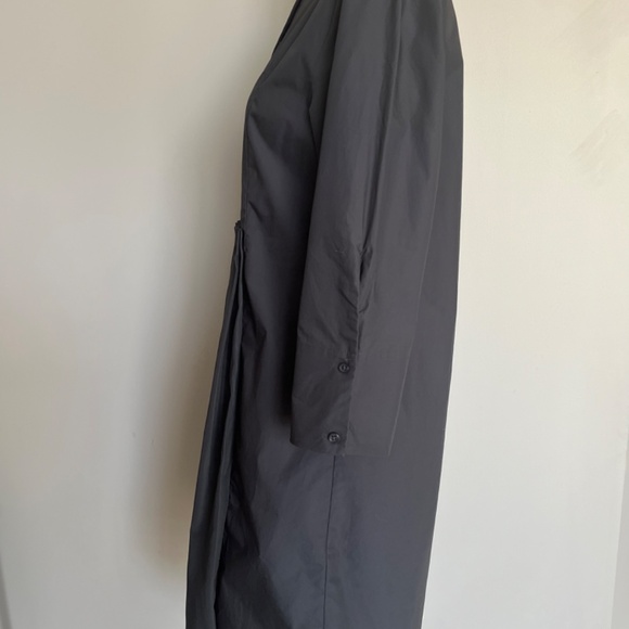 Cos Navy 3/4 sleeve Voluminous Gathered Cotton Casual A-line Dress w/ Pockets - Picture 8 of 12